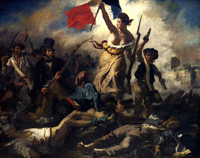 La Liberté guidant le peuple painted by Ferdinand Victor Eugène Delacroix